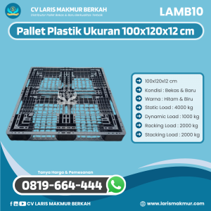 Pallet Plastik Baru & Bekas Ukuran 100x120x12 cm [LAMB10]