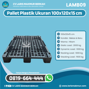 Pallet Plastik Baru & Bekas Ukuran 100x120x15 cm [LAMB09]