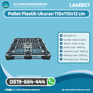 Pallet Plastik Baru & Bekas Ukuran 110x110x12 cm [LAMB07]