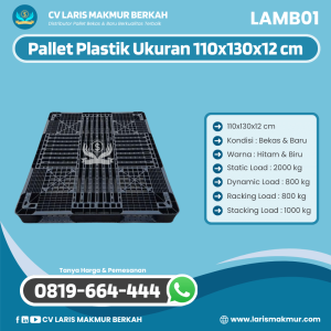 Pallet Plastik Baru & Bekas Ukuran 110x130x12 cm [LAMB01]