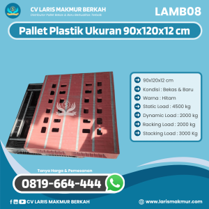 Pallet Plastik Baru & Bekas Ukuran 90x120x12 cm [LAMB08]